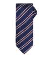 PR783 Premier Waffle Stripe Tie Navy / Aubergine colour image